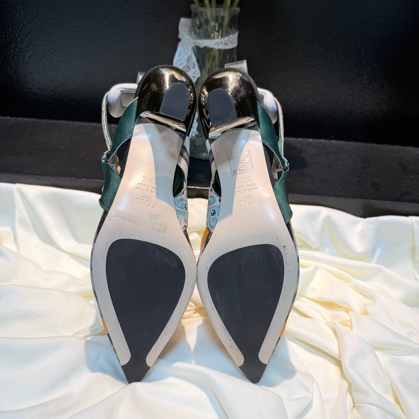 Fendi Fendi Hummingbird F Print Strappy Heels Size US 6.5 / IT 36.5 - 6 Thumbnail