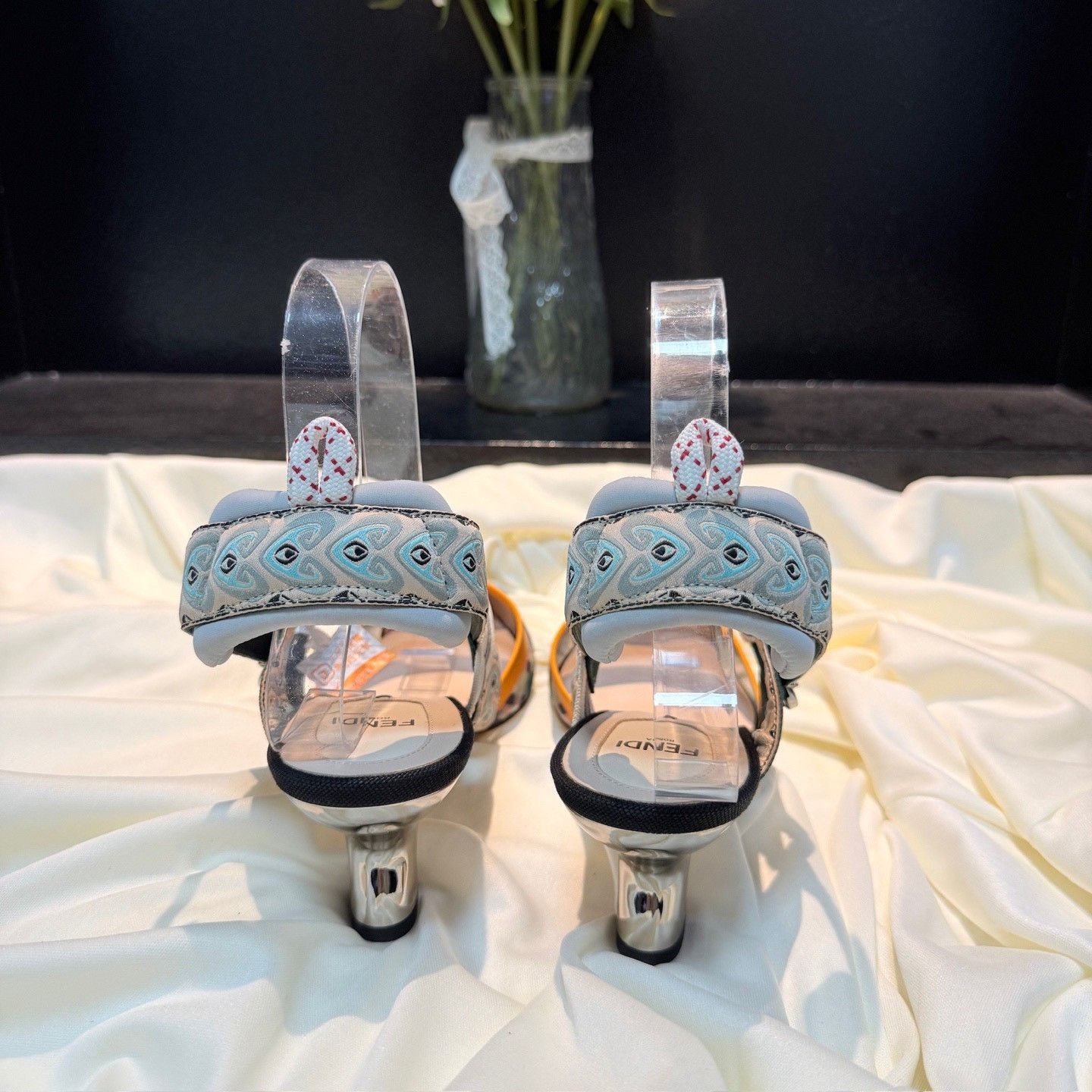 Fendi Fendi Hummingbird F Print Strappy Heels Size US 6.5 / IT 36.5 - 3 Thumbnail