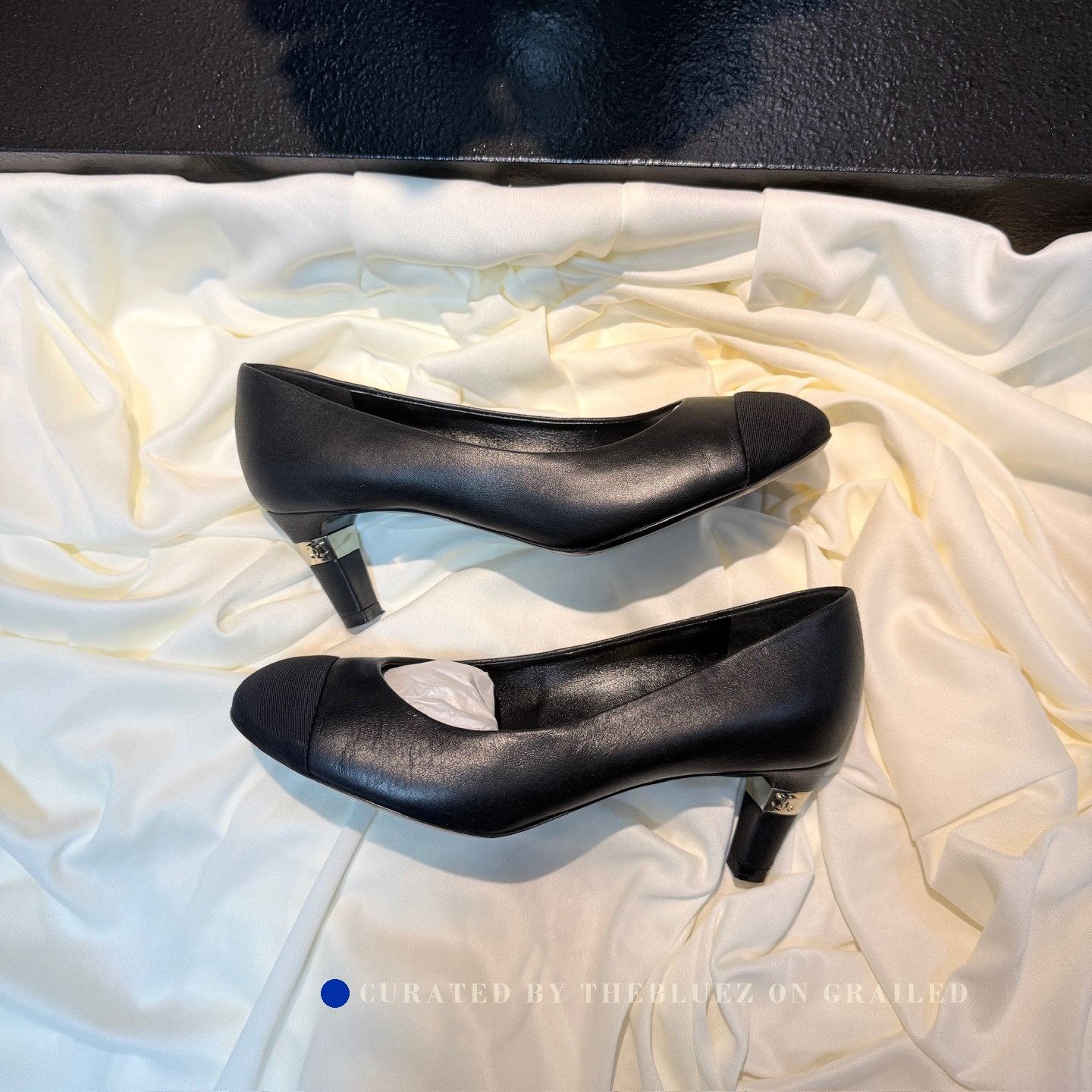 Chanel Chanel Black Double C Gold Mary Jane Heels Size US 4 / IT 34 - 5 Thumbnail