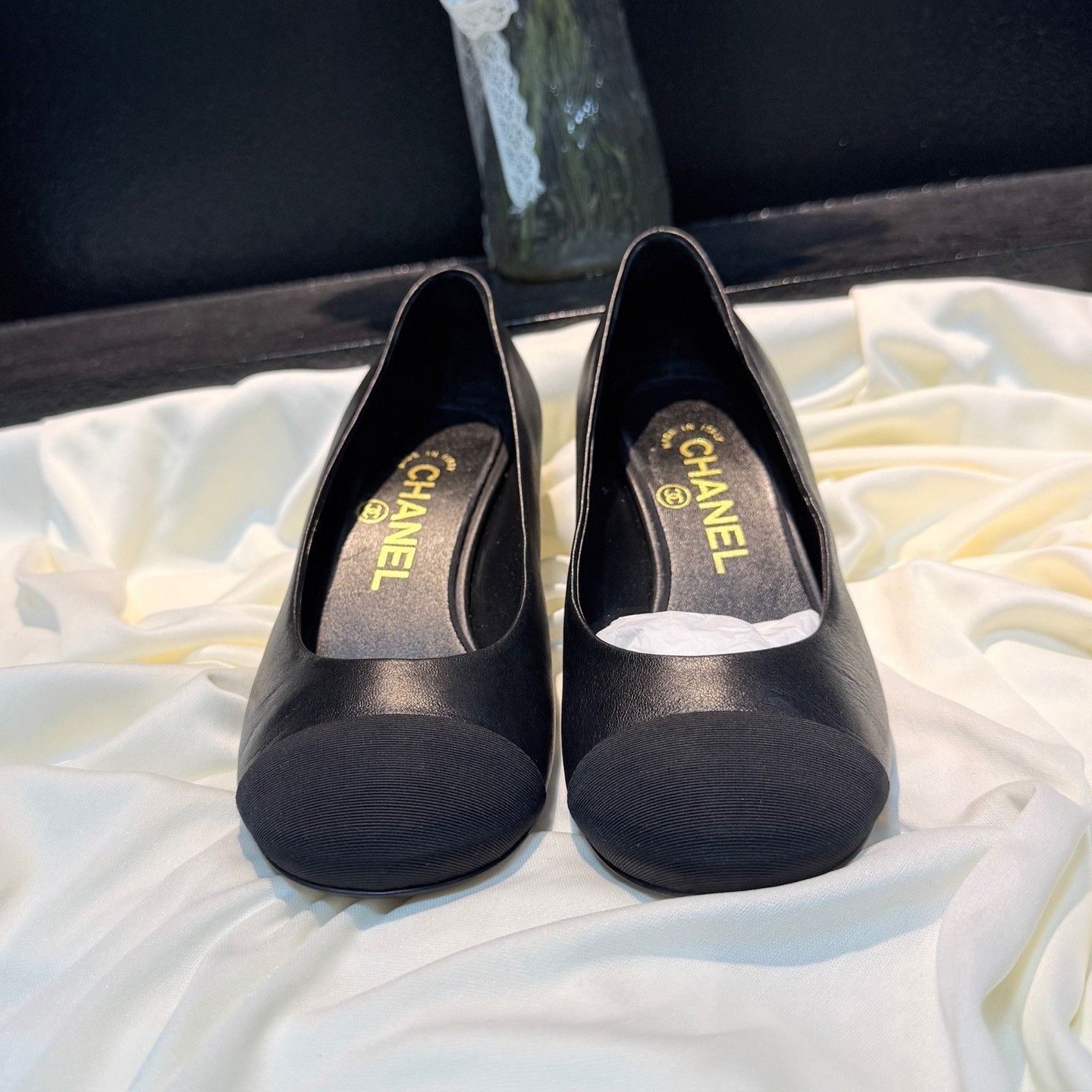Chanel Chanel Black Double C Gold Mary Jane Heels Size US 4 / IT 34 - 2 Thumbnail