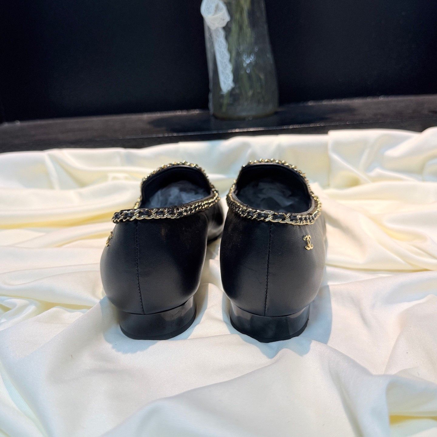 Chanel Chanel Black Gold Chain Double C Loafers Size US 4.5 / IT 34.5 - 3 Thumbnail