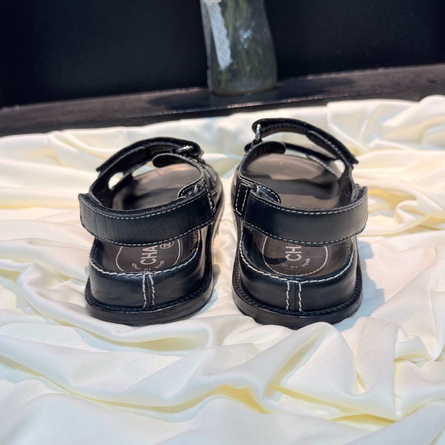 Chanel Chanel Double C Velcro Sandals Size US 4.5 / IT 34.5 - 3 Thumbnail