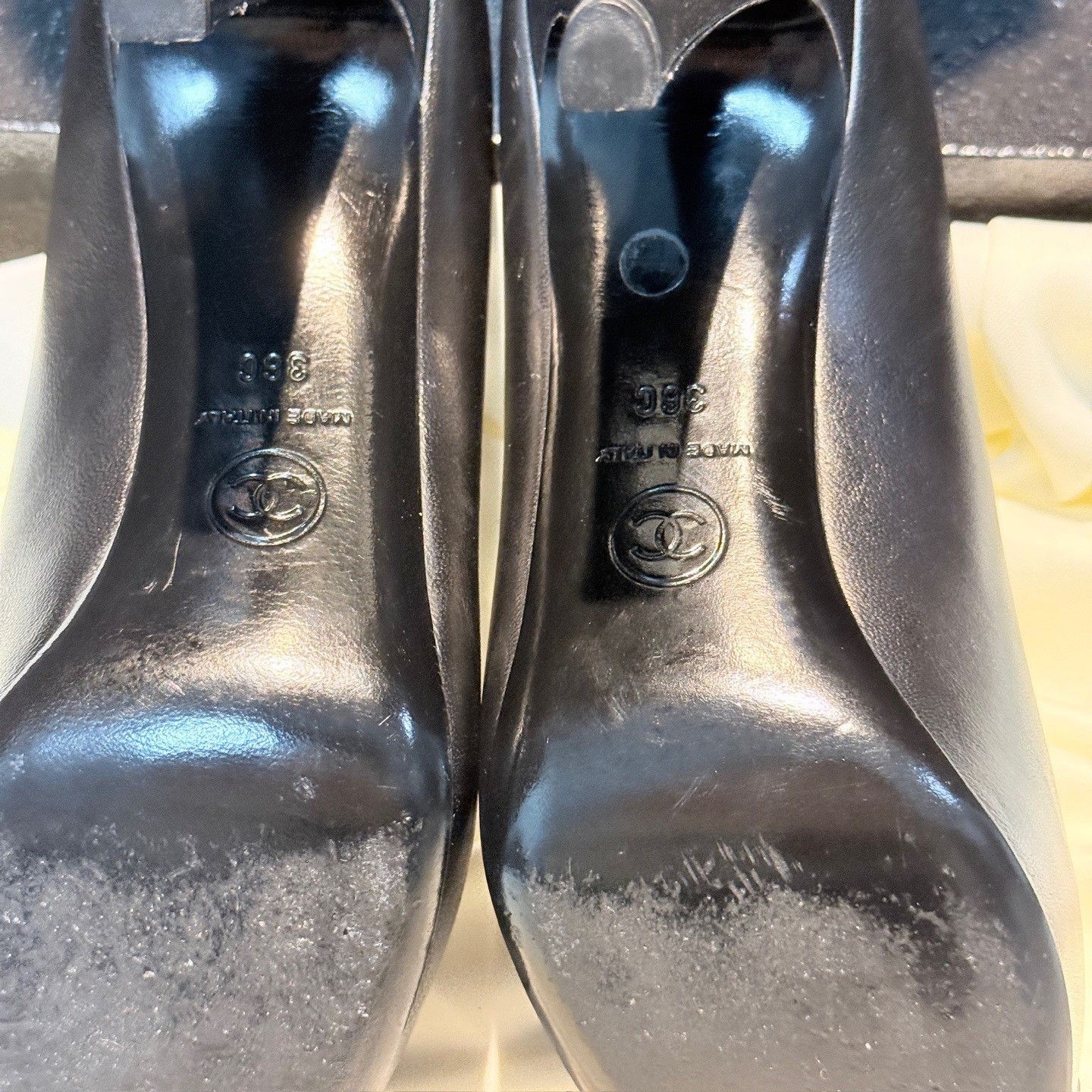 Chanel Chanel Black Double C High Heels Size US 5 / IT 35 - 7 Thumbnail