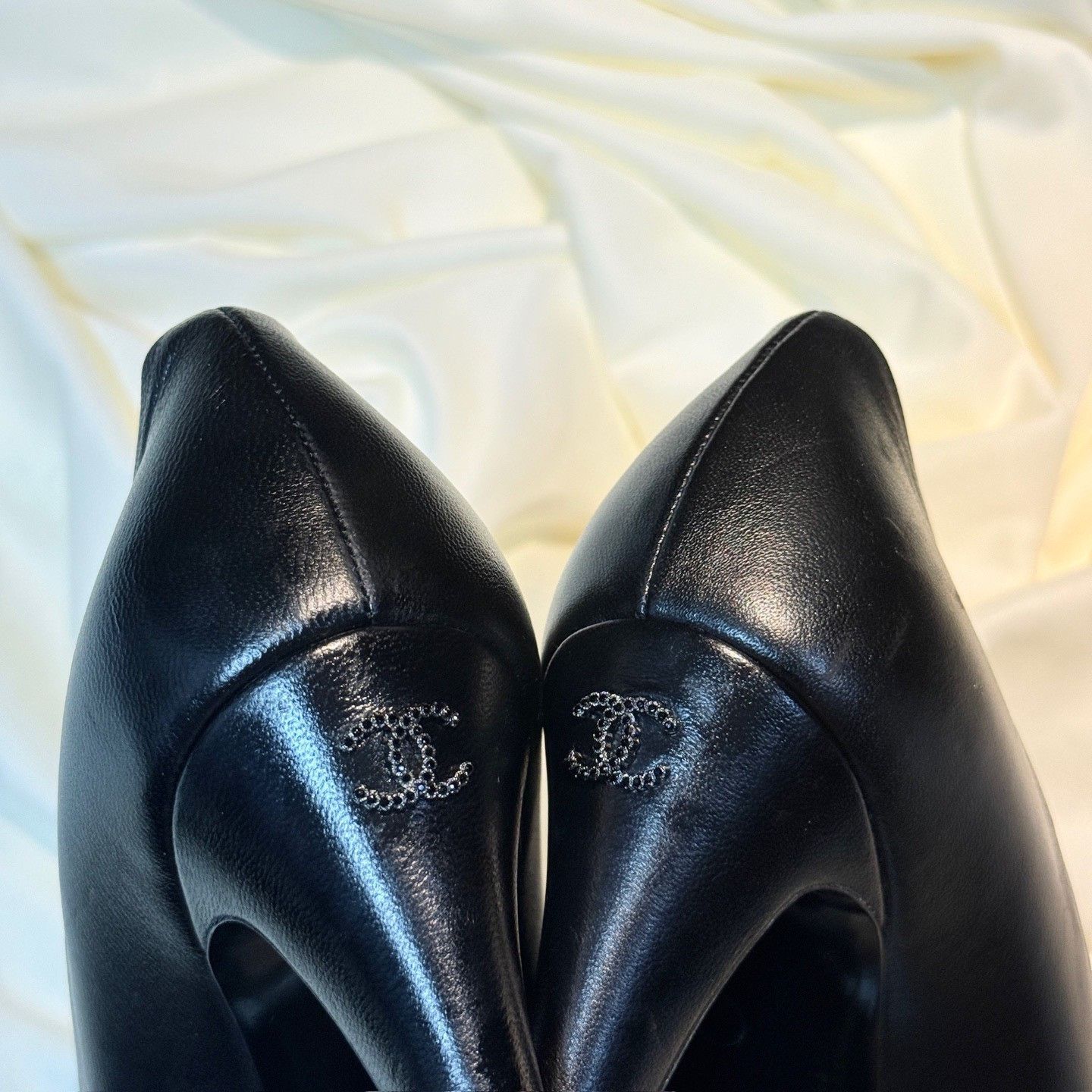 Chanel Chanel Black Double C High Heels Size US 5 / IT 35 - 8 Thumbnail