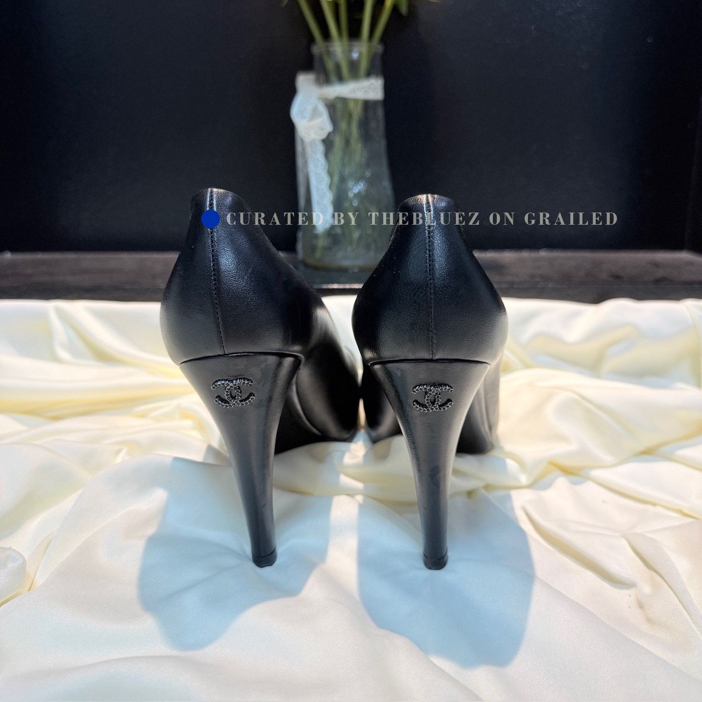 Chanel Chanel Black Double C High Heels Size US 5 / IT 35 - 3 Thumbnail