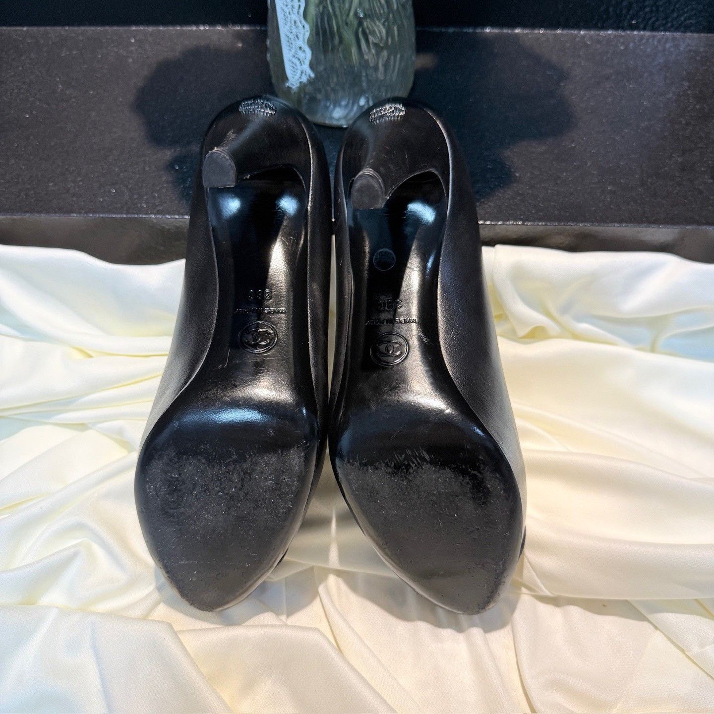 Chanel Chanel Black Double C High Heels Size US 5 / IT 35 - 6 Thumbnail
