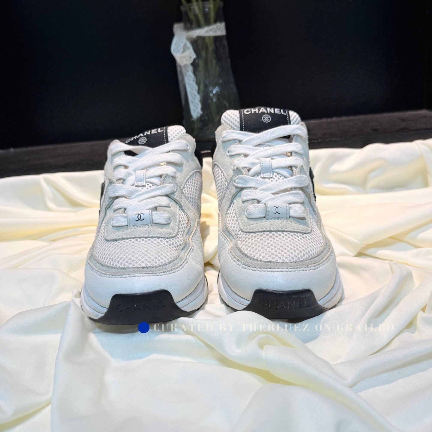Chanel Chanel Black White Panda CC Sneakers Size US 6.5 / IT 36.5 - 2 Thumbnail