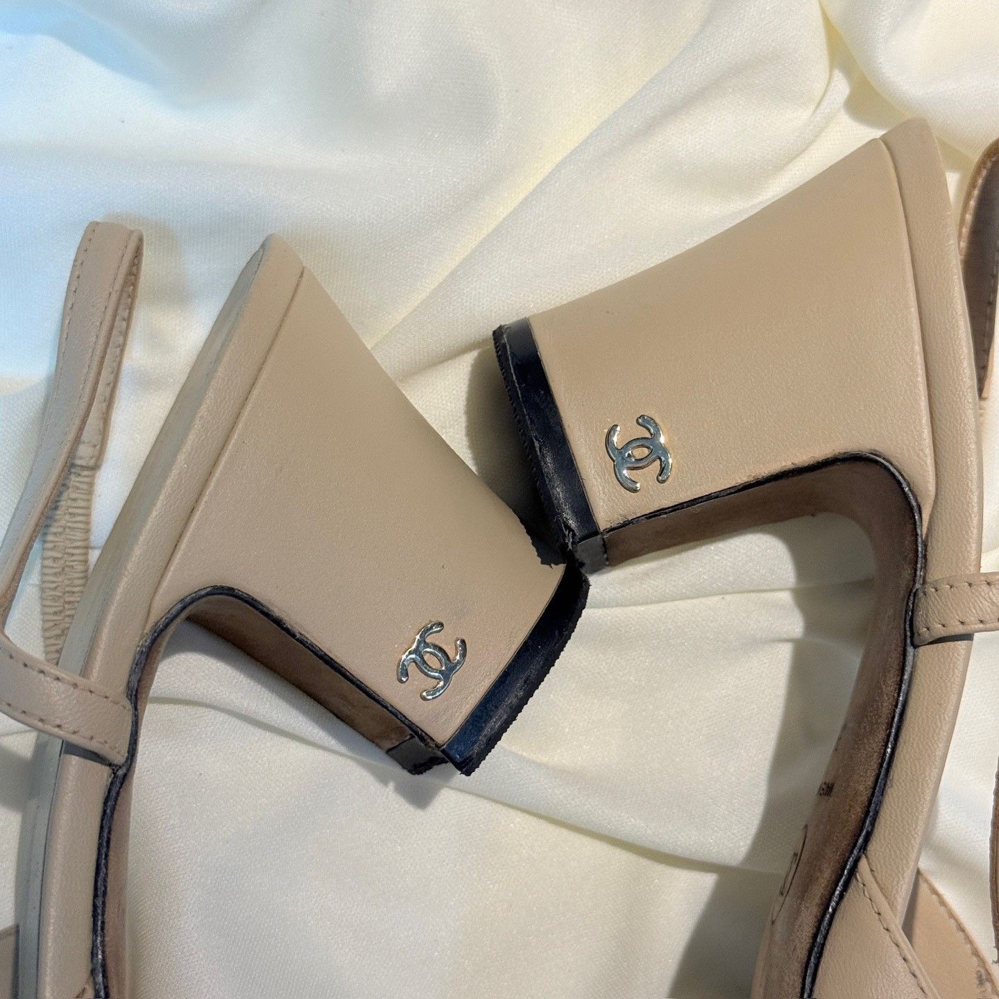 Chanel CHANEL Slingback Double C High Heels Size US 7 / IT 37 - 8 Thumbnail