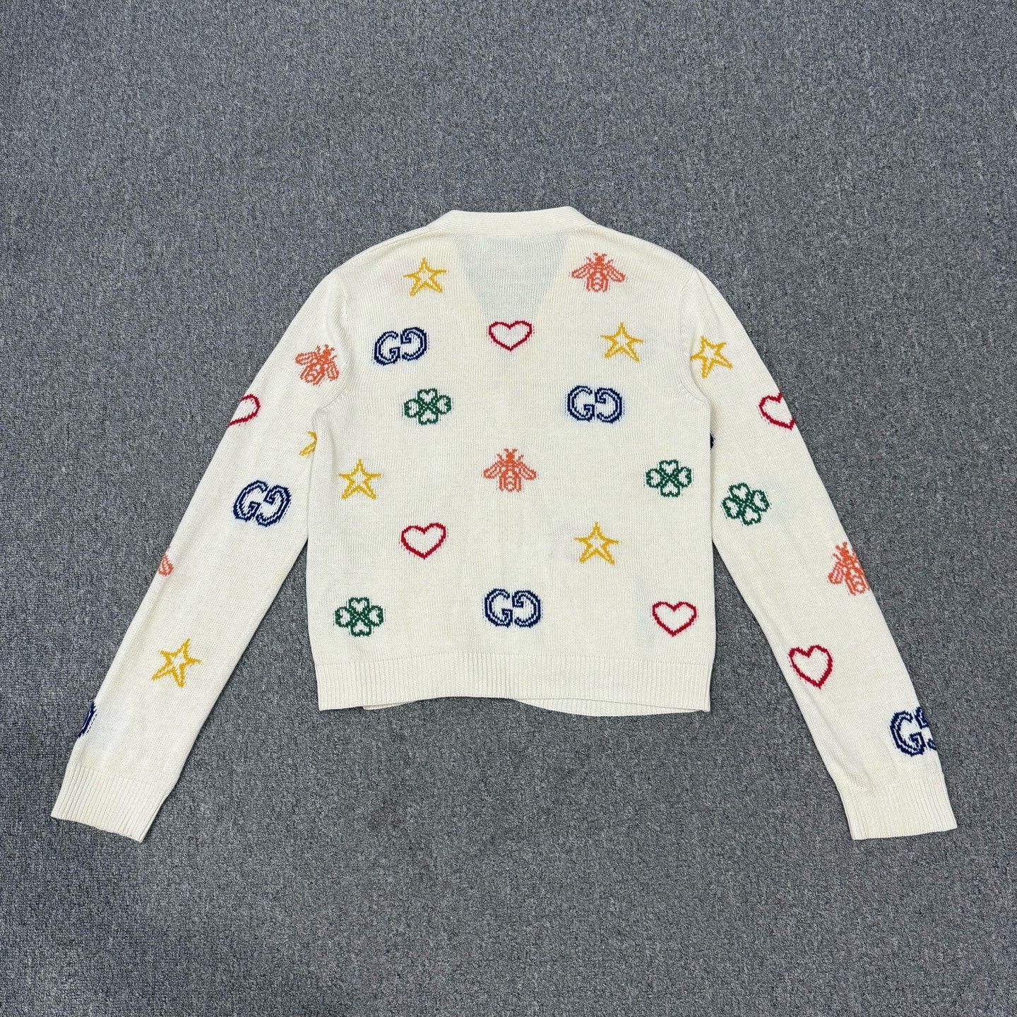 Gucci Gucci Embroidered White Knit Top Size S / US 4 / IT 40 - 2 Thumbnail