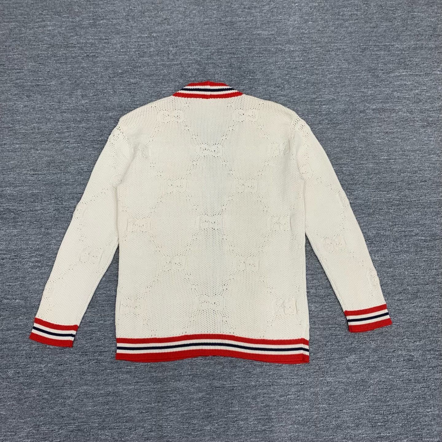 Gucci Gucci White Double G Wool Knit Cardigan Size S / US 4 / IT 40 - 2 Thumbnail