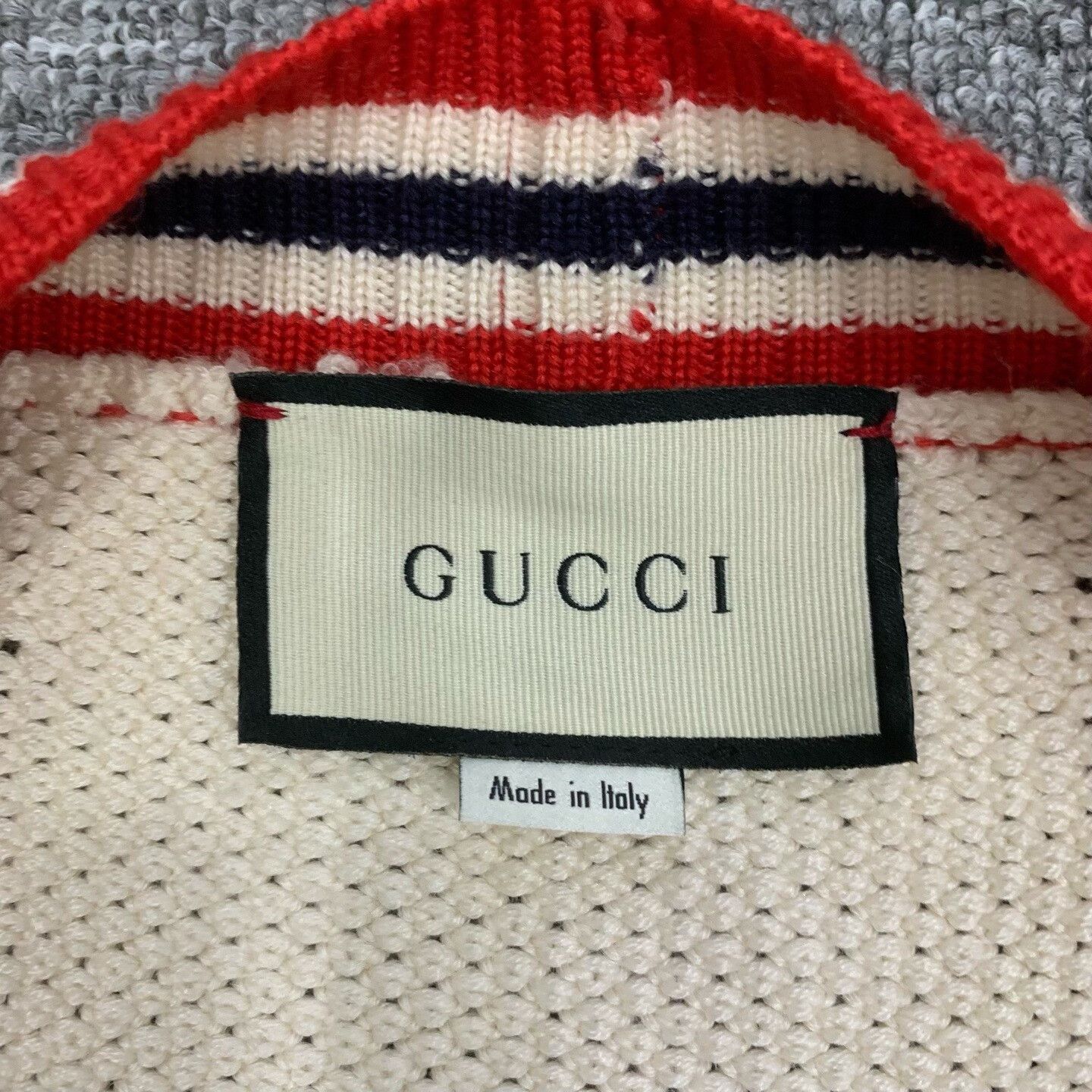 Gucci Gucci White Double G Wool Knit Cardigan Size S / US 4 / IT 40 - 6 Thumbnail