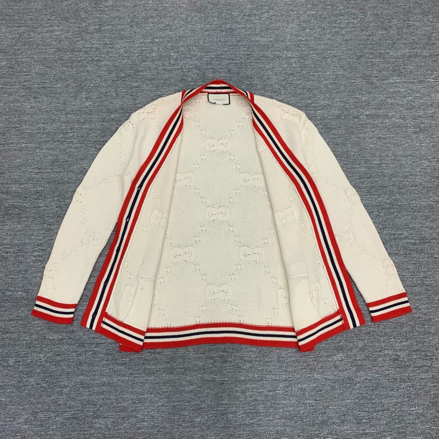 Gucci Gucci White Double G Wool Knit Cardigan Size S / US 4 / IT 40 - 8 Thumbnail