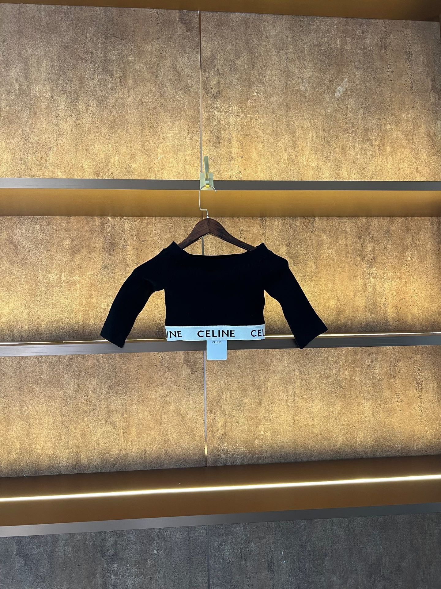 Celine Celine Knit Off-Shoulder Top Size S / US 4 / IT 40 - 2 Thumbnail