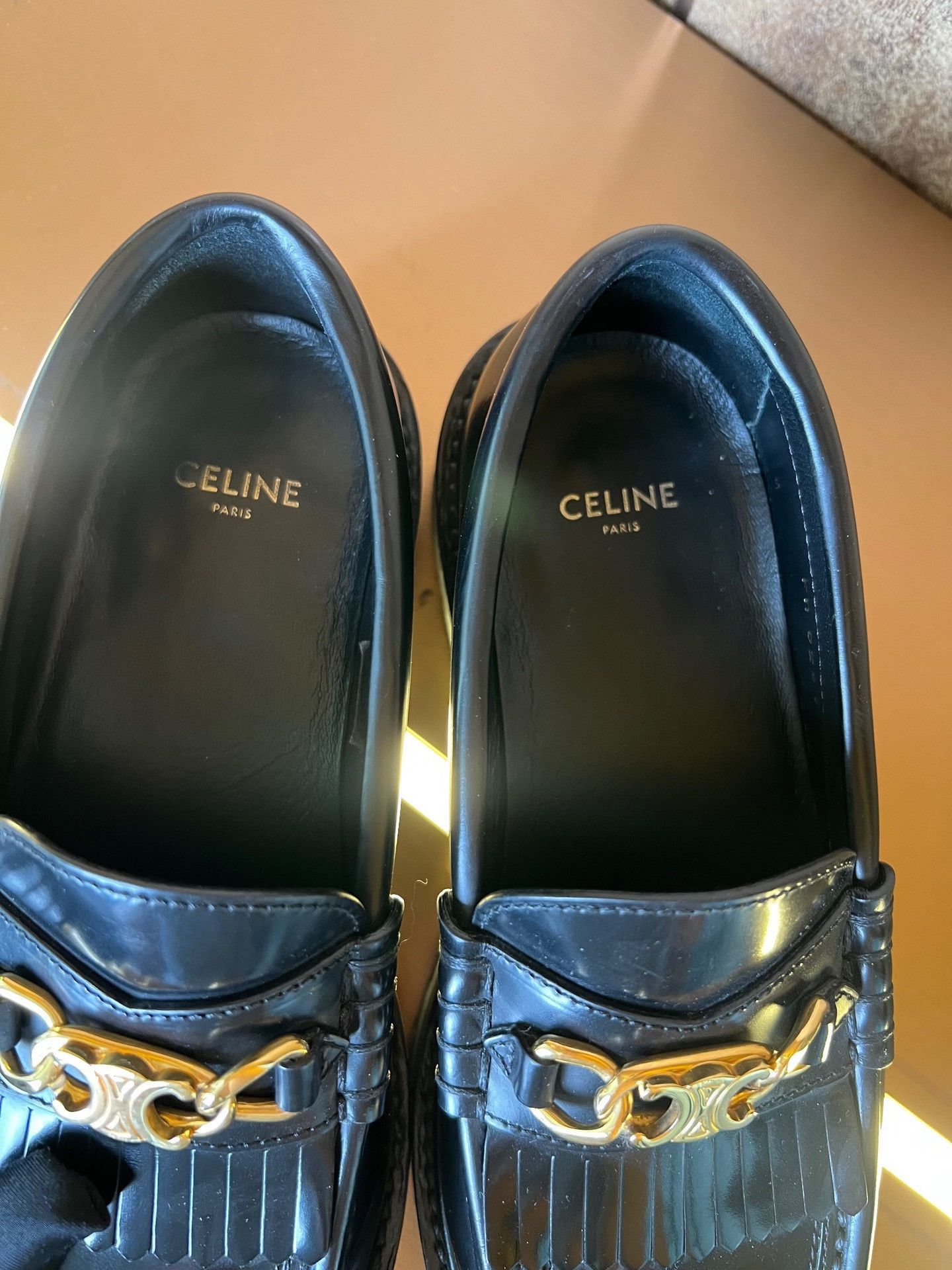 Celine Celine Triomphe Leather Loafer Size US 4 / IT 34 - 3 Thumbnail
