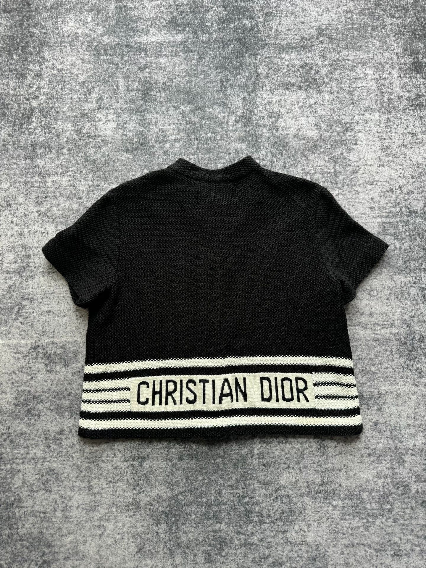 Dior Dior Black White Back Slogan Silk Cardigan Size S / US 4 / IT 40 - 2 Thumbnail