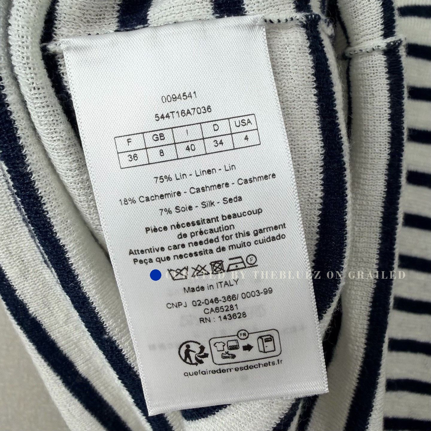 Dior Dior 25SS Blue White Striped Linen Vest Size XS / US 0-2 / IT 36-38 - 5 Thumbnail