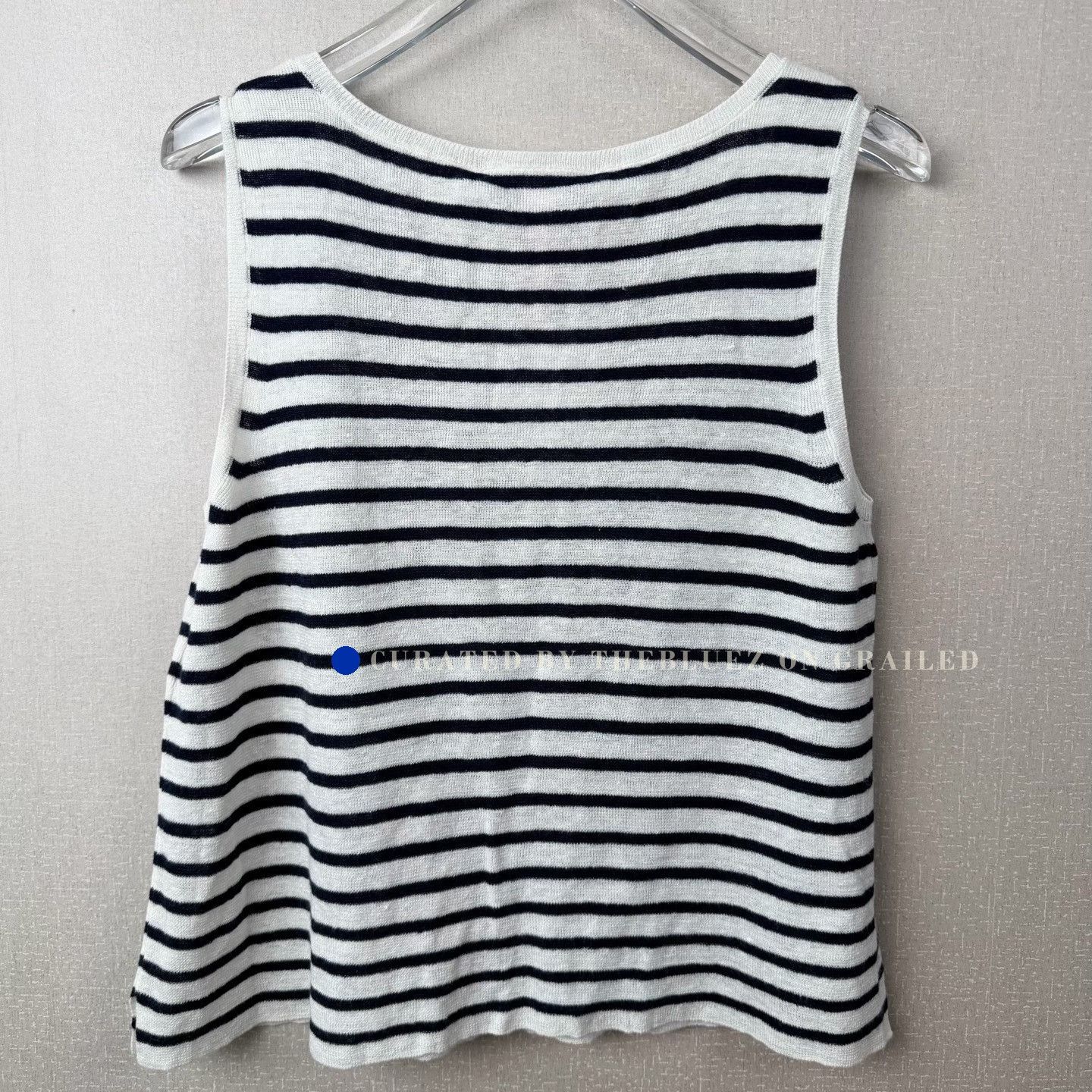 Dior Dior 25SS Blue White Striped Linen Vest Size XS / US 0-2 / IT 36-38 - 2 Thumbnail