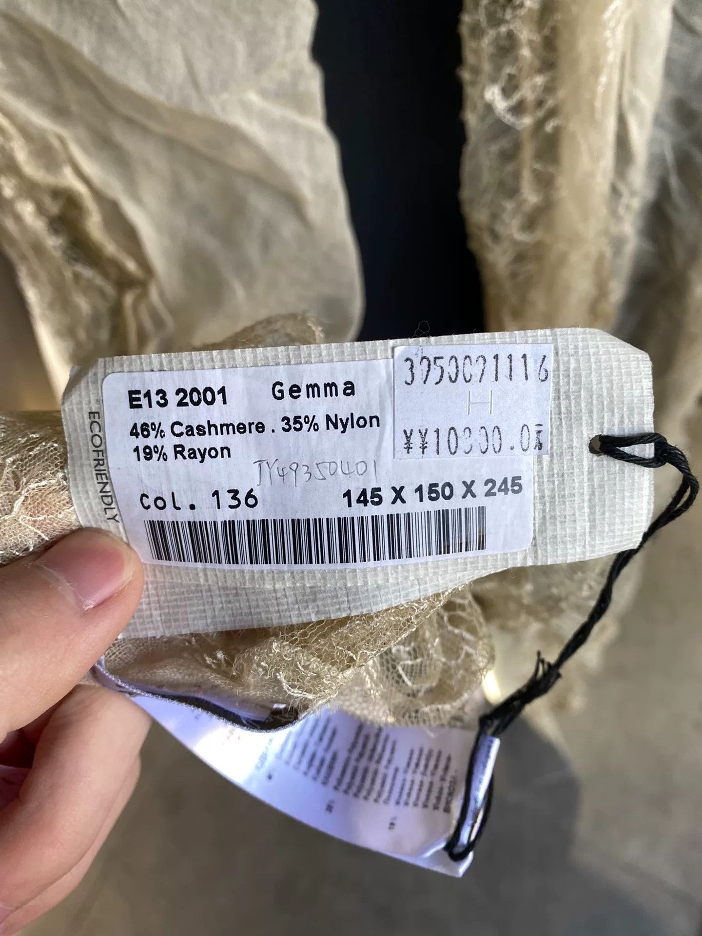 Faliero Sarti Faliero Sarti Women's Cashmere Lace Scarf Size ONE SIZE - 5 Thumbnail
