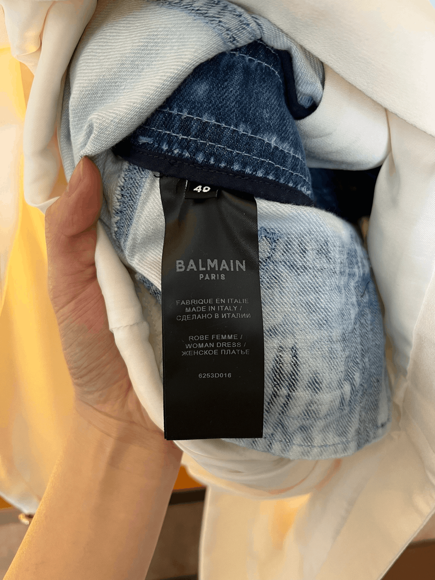 Balmain Balmain Denim Patchwork Dress Size S / US 4 / IT 40 - 4 Thumbnail