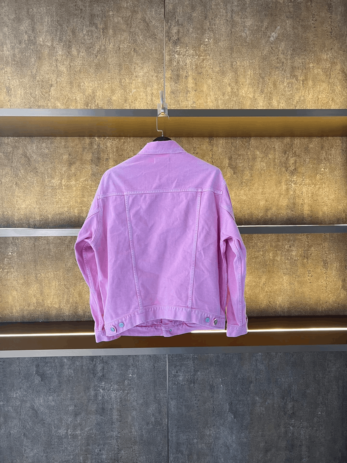 Balenciaga Balenciaga Pink Denim Slogan Jacket Size XXS / US 00 / IT 34 - 2 Thumbnail