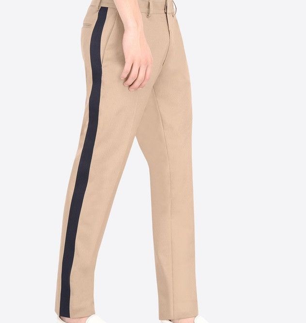Valentino SS16 Khaki Pants with Blue Side Stripes Size US 30 / EU 46 - 1 Thumbnail