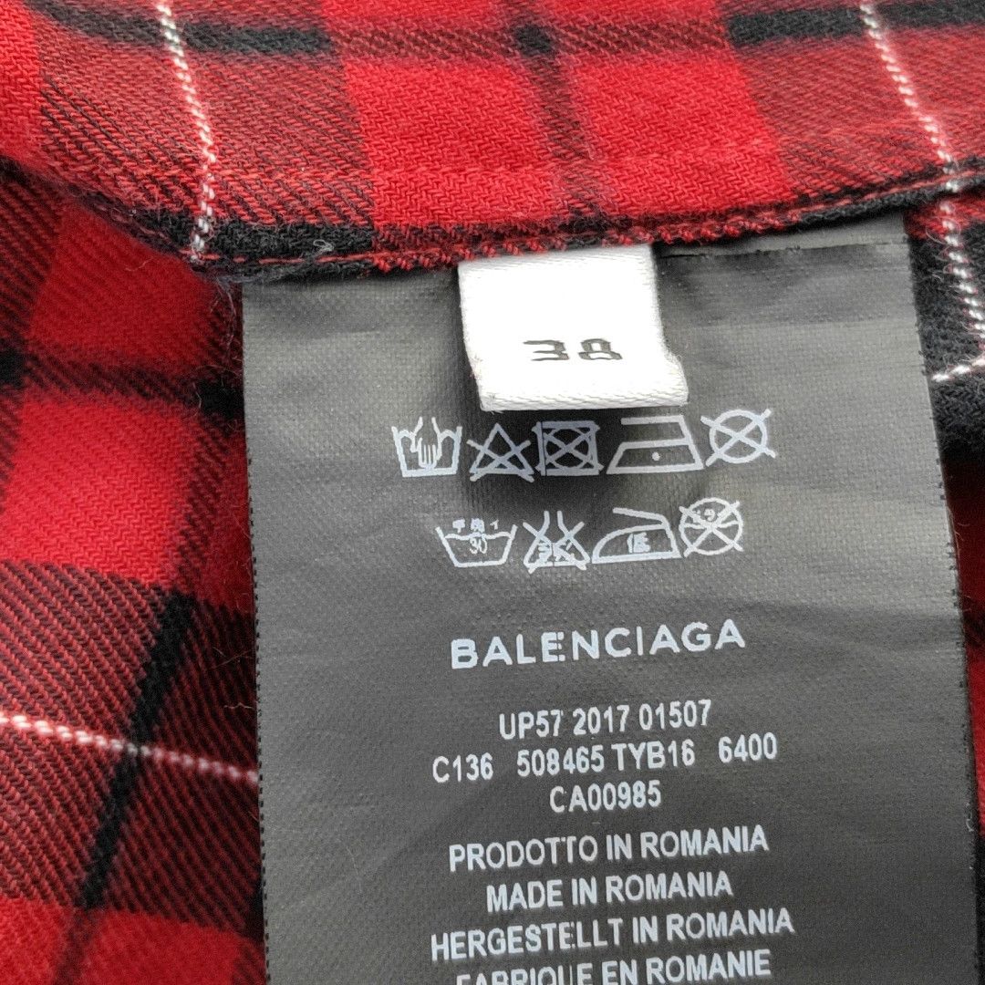 Balenciaga Balenciaga Plaid Button Up Shirt Size 38 Size S / US 4 / IT 40 - 4 Thumbnail