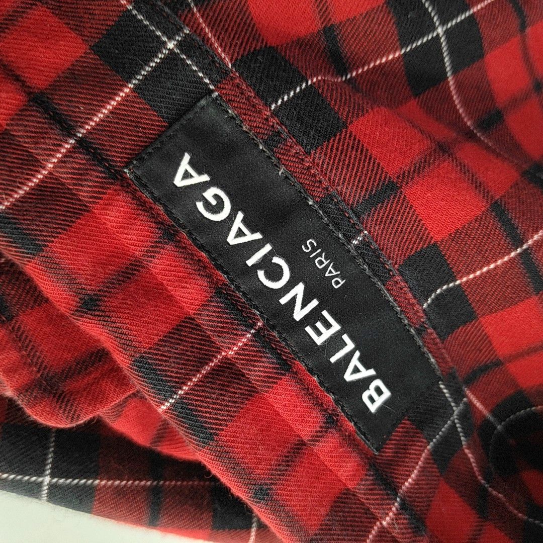 Balenciaga Balenciaga Plaid Button Up Shirt Size 38 Size S / US 4 / IT 40 - 6 Thumbnail