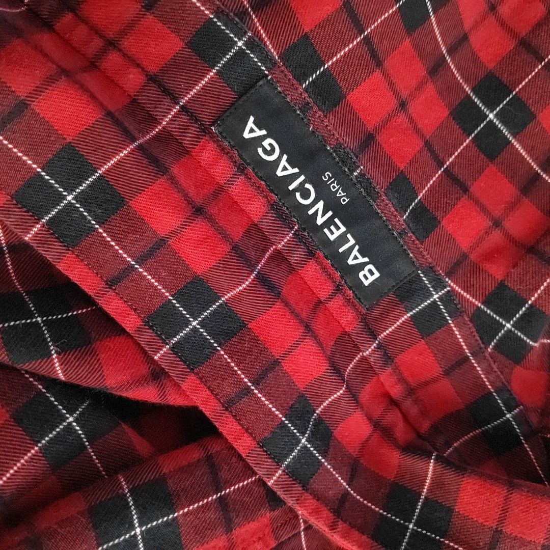 Balenciaga Balenciaga Plaid Button Up Shirt Size 38 Size S / US 4 / IT 40 - 5 Thumbnail
