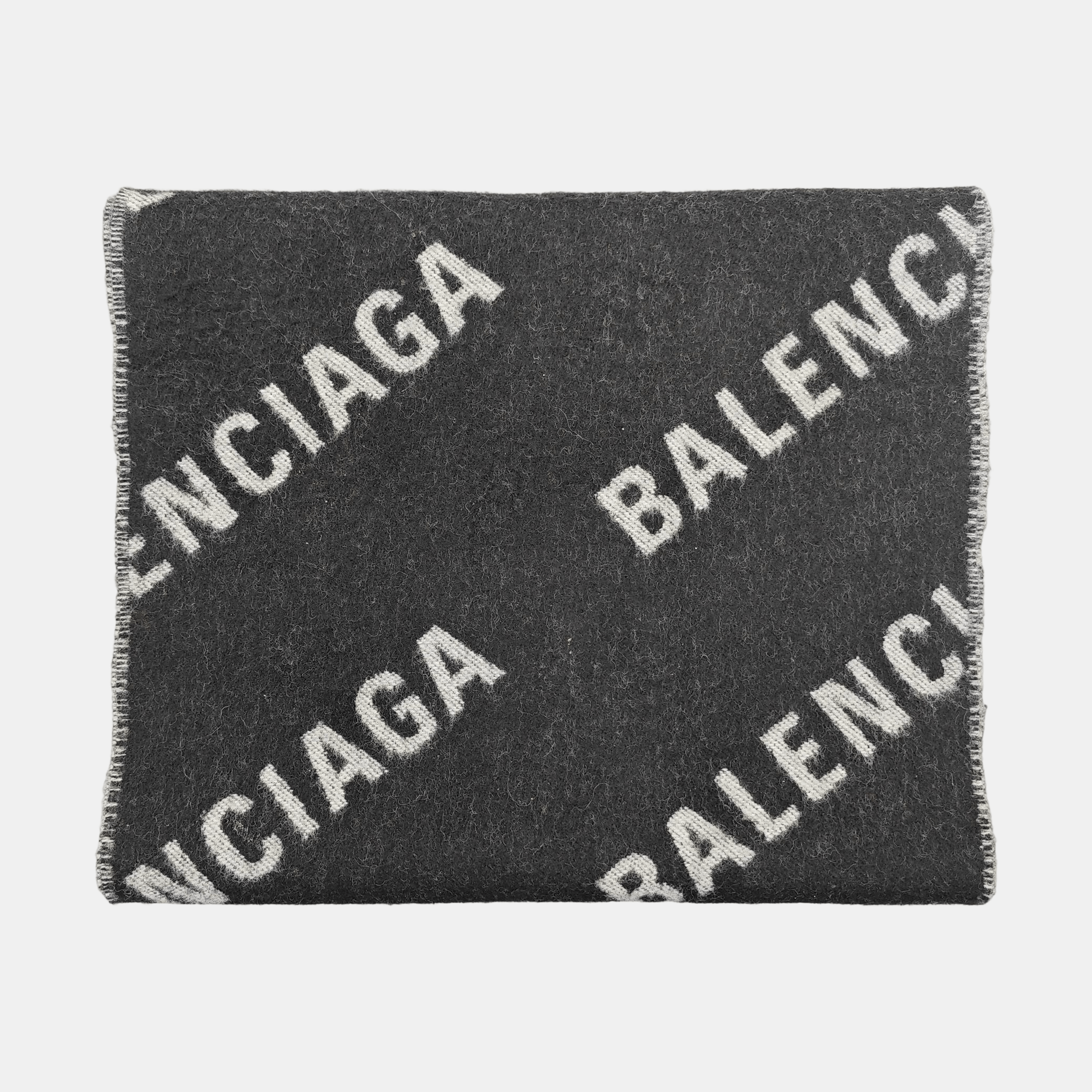 Balenciaga Balenciaga Logo Wool Scarf One Size Size 30 - 3 Thumbnail