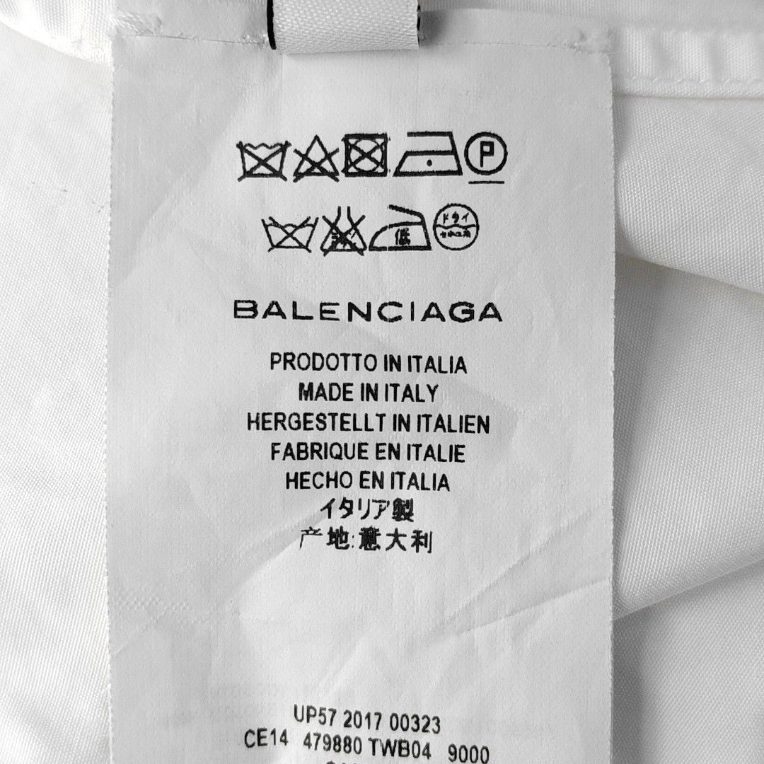 Balenciaga Balenciaga White Cotton Button Up Shirt Size 34 Size XS / US 0-2 / IT 36-38 - 4 Thumbnail