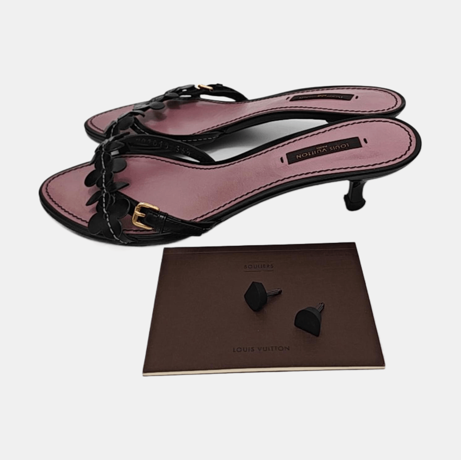 Louis Vuitton Louis Vuitton Floral Leather Sandals Size 36.5 Size US 6.5 / IT 36.5 - 6 Thumbnail