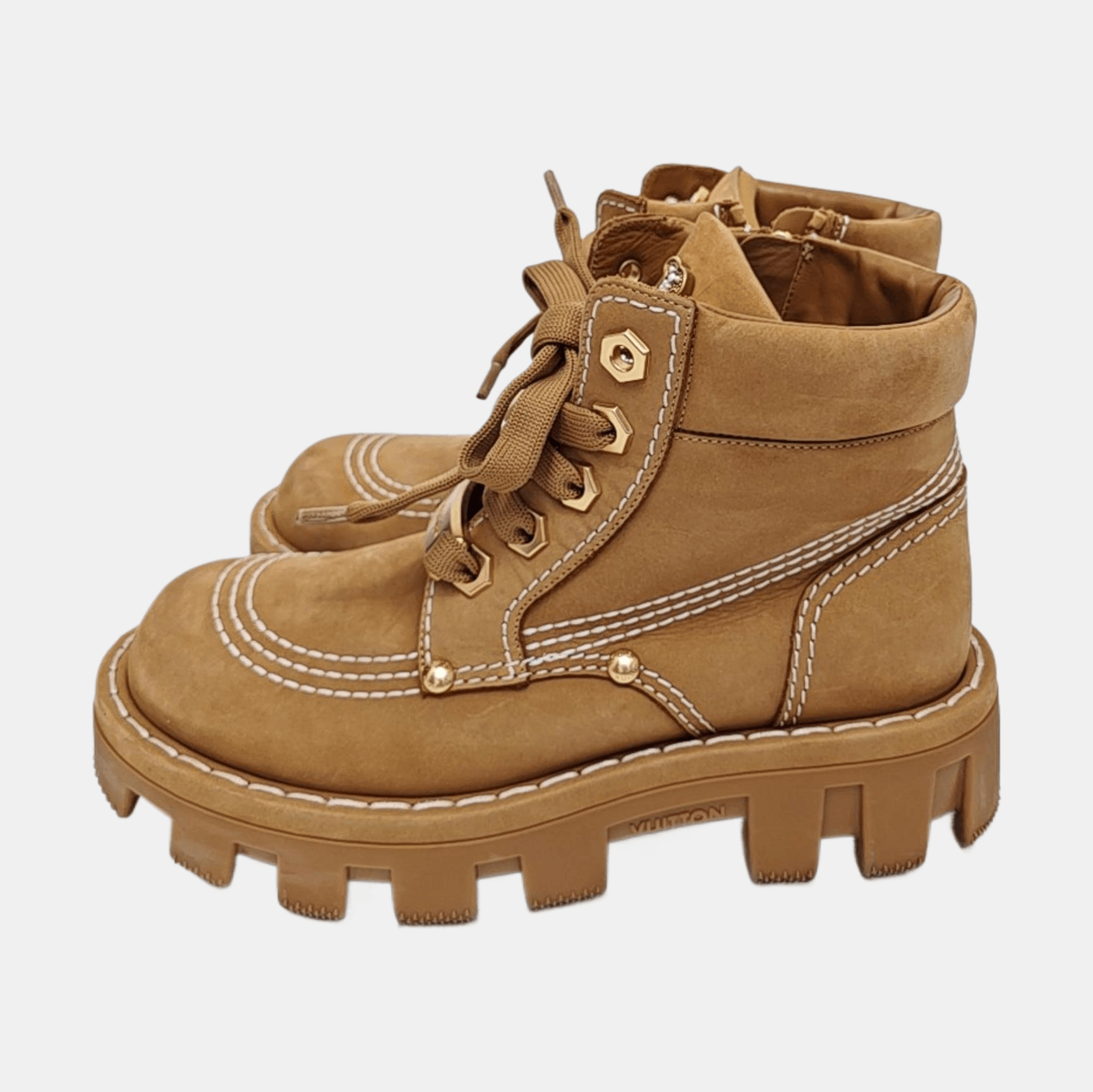 Louis Vuitton Louis Vuitton Pearl Logo Lug Sole Boots Size 40.5 Size US 6.5 / EU 39-40 - 6 Thumbnail
