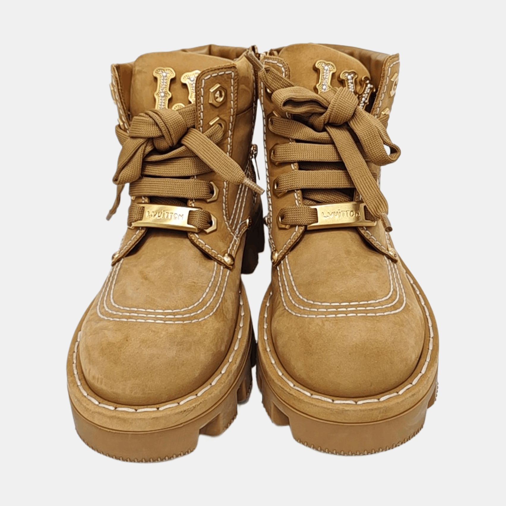 Louis Vuitton Louis Vuitton Pearl Logo Lug Sole Boots Size 40.5 Size US 6.5 / EU 39-40 - 3 Thumbnail