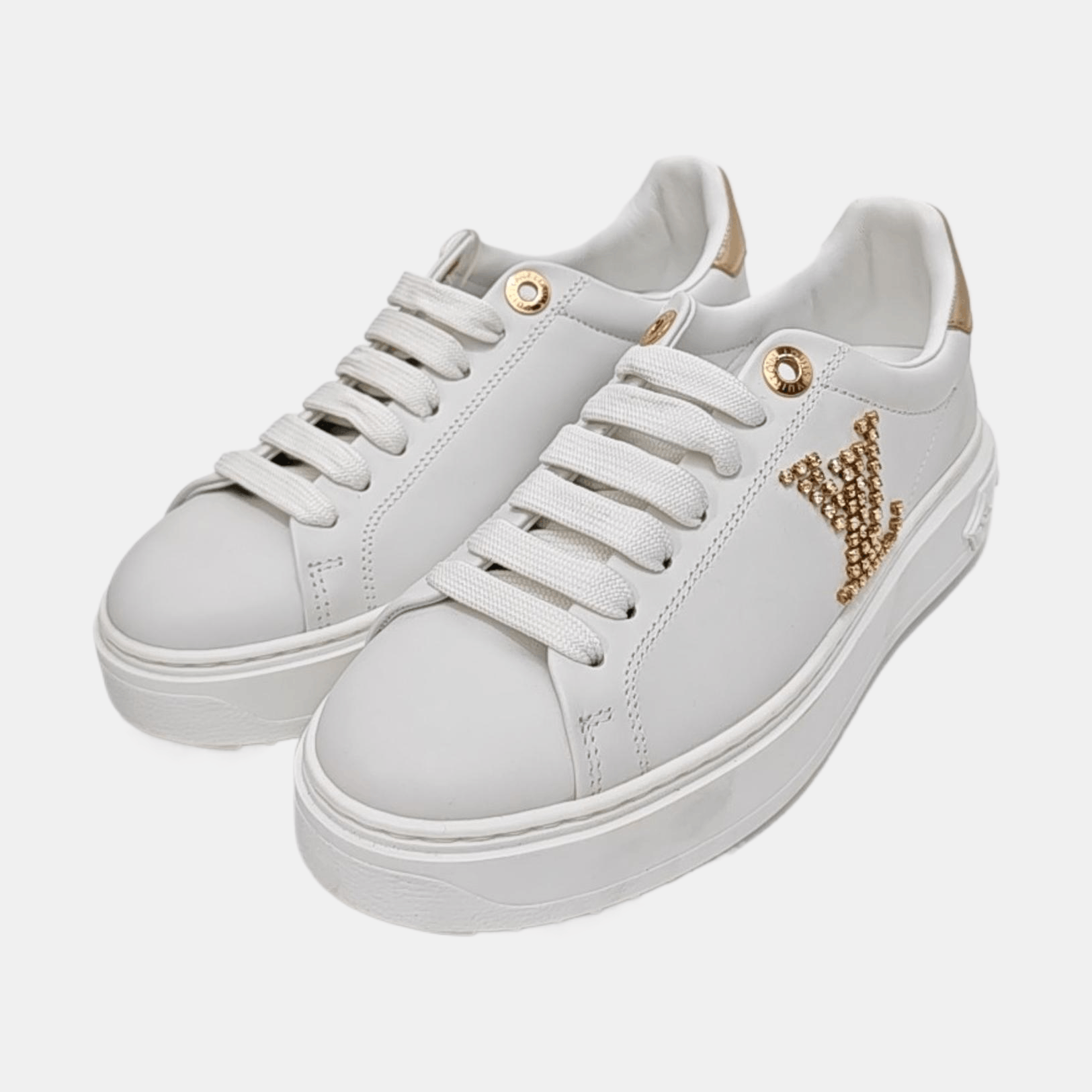 Louis Vuitton Louis Vuitton Crystal LV Low-Top Sneakers Size 34 Size US 4 / IT 34 - 2 Thumbnail