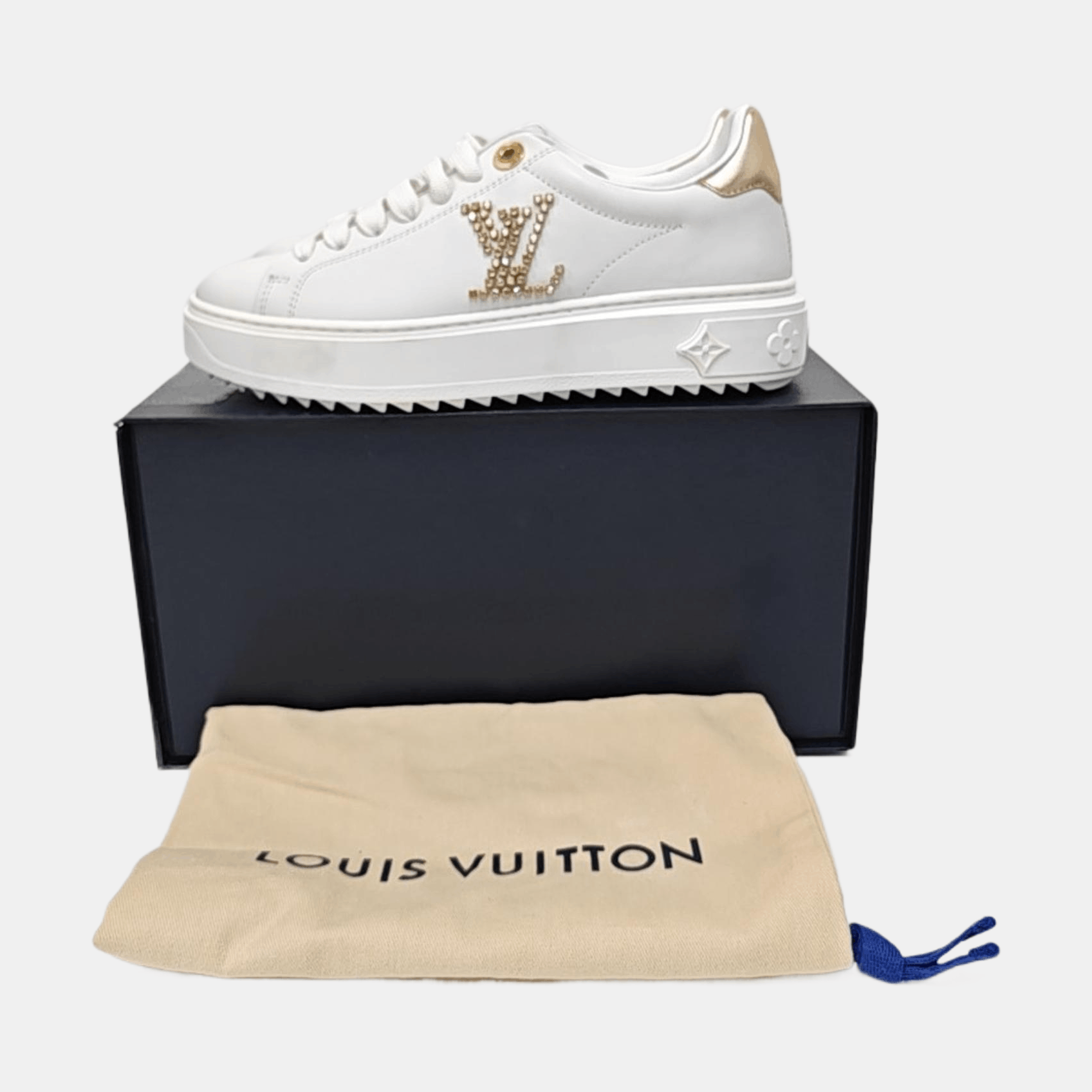 Louis Vuitton Louis Vuitton Crystal LV Low-Top Sneakers Size 34 Size US 4 / IT 34 - 6 Thumbnail