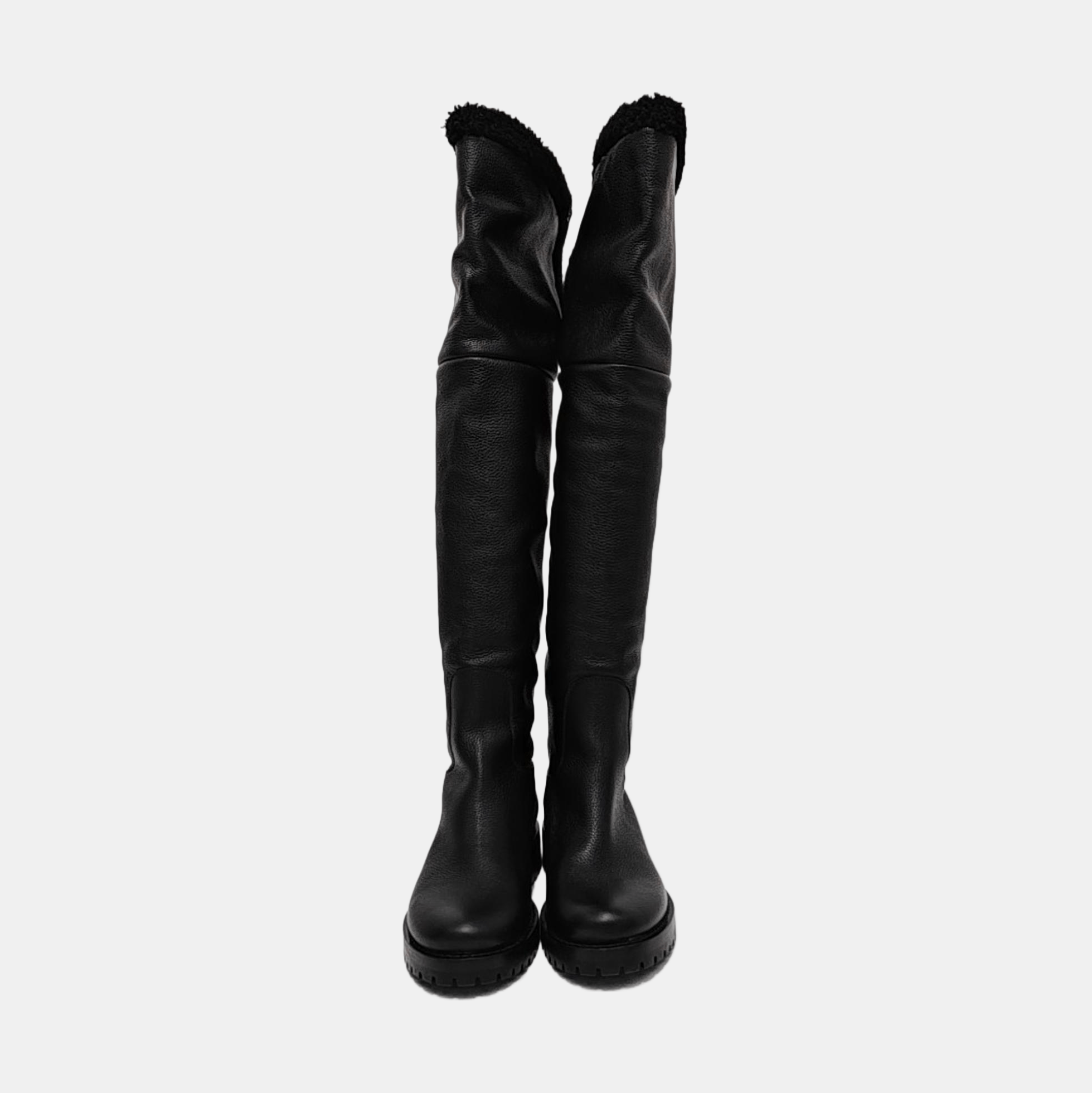 Louis Vuitton Louis Vuitton Monogram Trim Leather Boots Size 37.5 Size US 7.5 / IT 37.5 - 3 Thumbnail