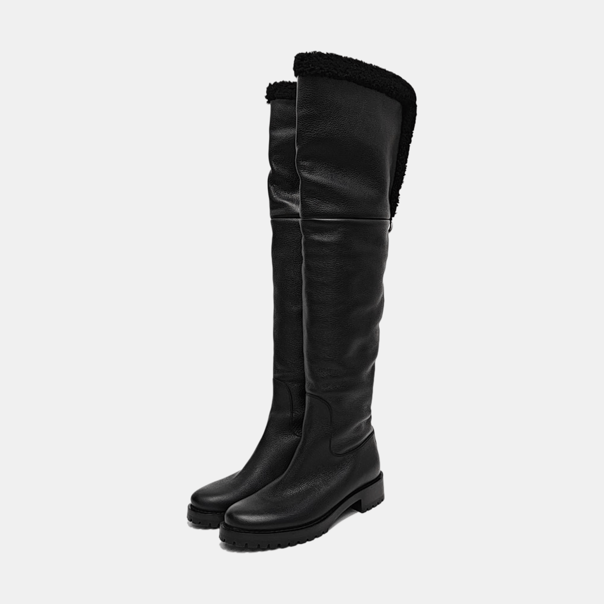Louis Vuitton Louis Vuitton Monogram Trim Leather Boots Size 37.5 Size US 7.5 / IT 37.5 - 2 Thumbnail