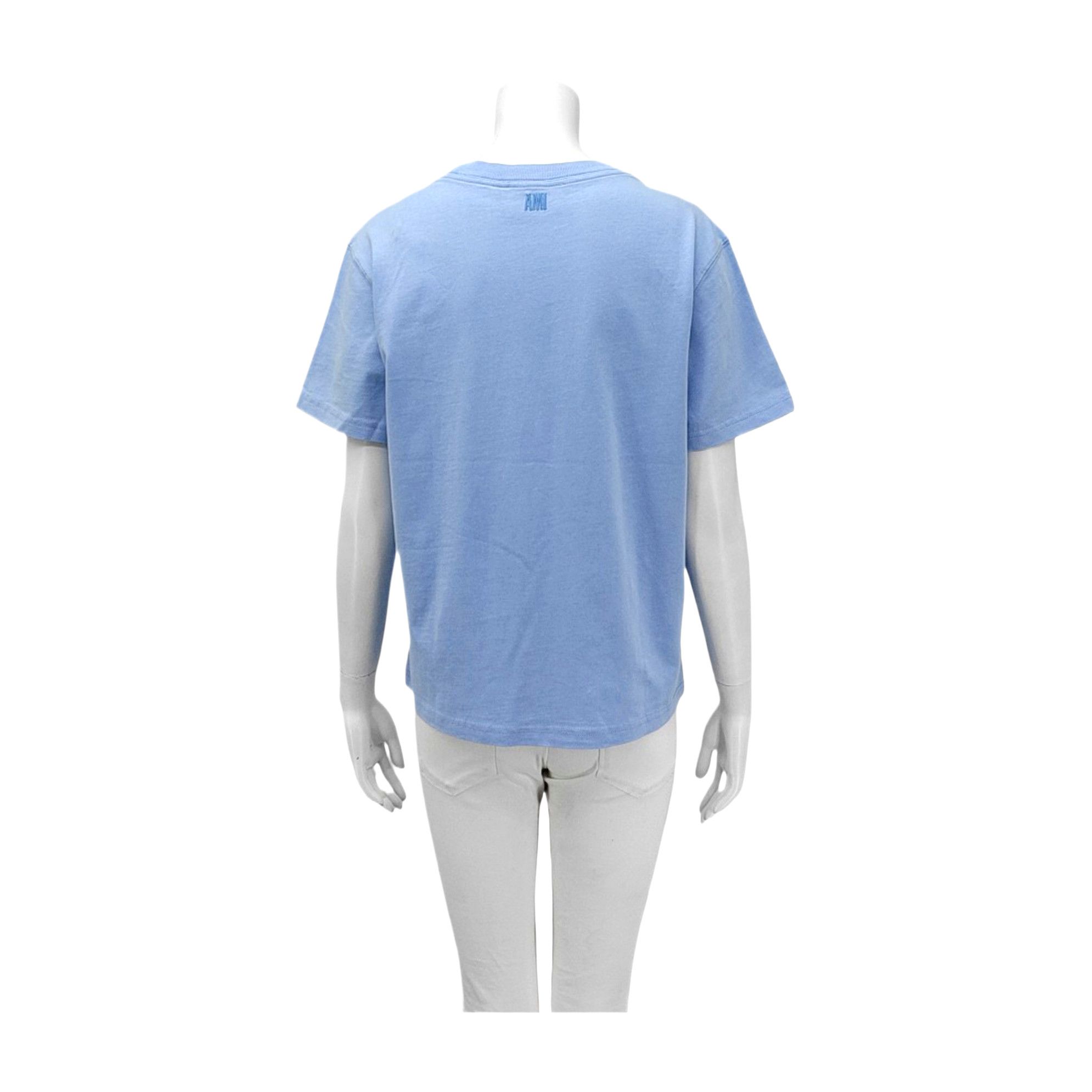 AMI Ami Blue Heart Embroidered T-Shirt Size XS Size XS / US 0-2 / IT 36-38 - 2 Thumbnail