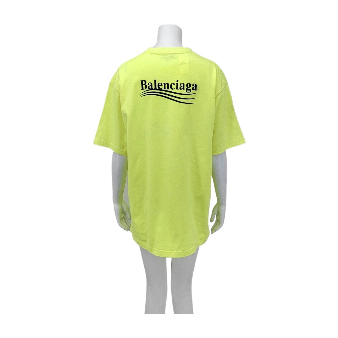 Balenciaga Balenciaga Yellow Wave Logo T-Shirt Size S Size S / US 4 / IT 40 - 2 Thumbnail