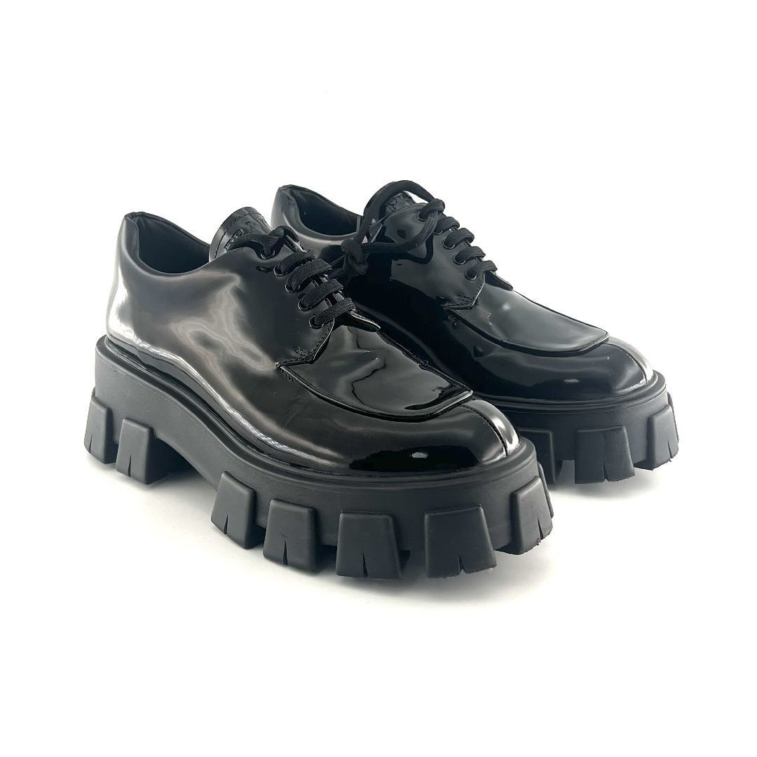 Prada Prada Monolith Patent Leather Platform Shoes Size 39.5 Size US 9.5 / IT 39.5 - 3 Thumbnail
