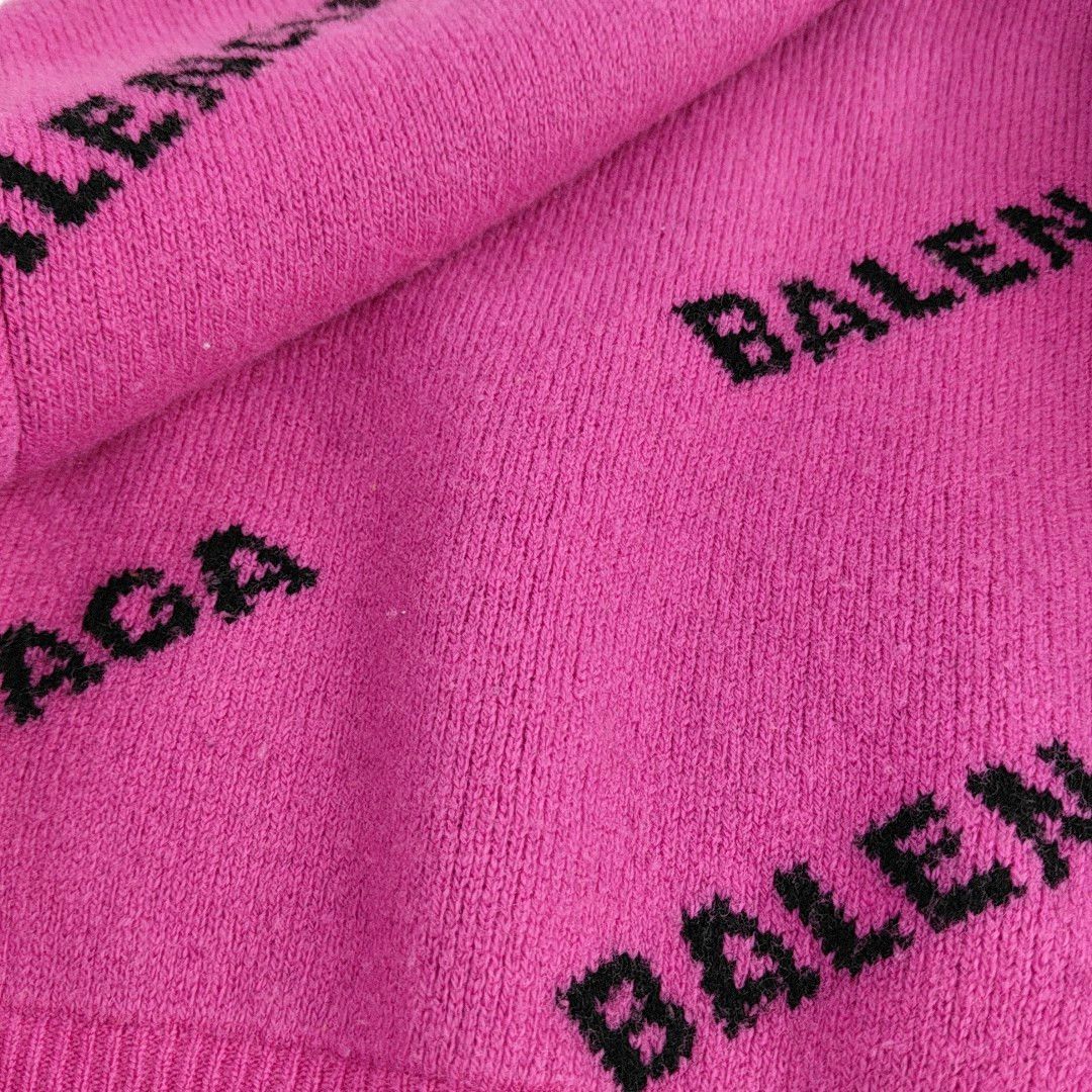 Balenciaga Balenciaga Logo Knit Sweater Pink Size 36 Size XS / US 0-2 / IT 36-38 - 6 Thumbnail