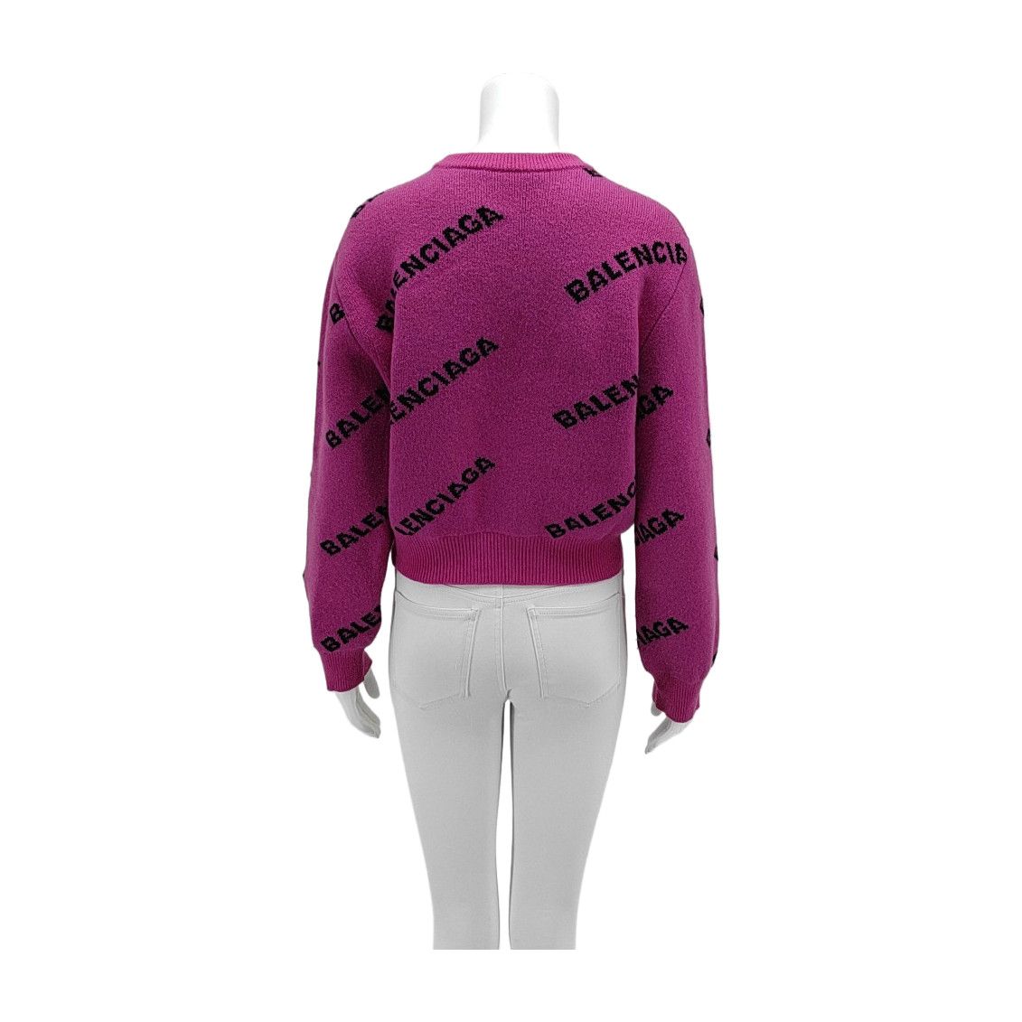 Balenciaga Balenciaga Logo Knit Sweater Pink Size 36 Size XS / US 0-2 / IT 36-38 - 2 Thumbnail