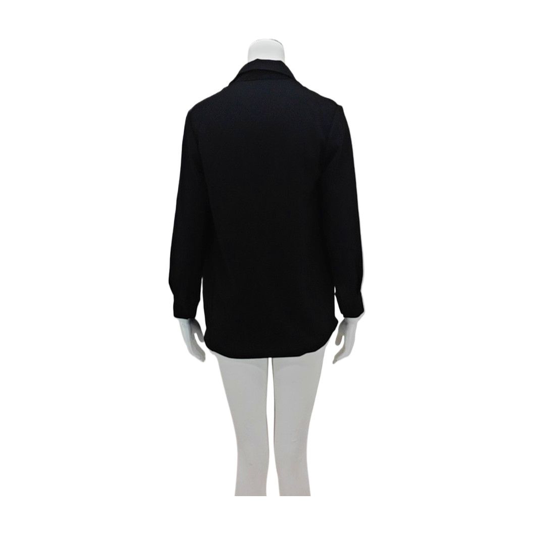 Balenciaga Balenciaga Black Polyester Blouse Size 36 Size XS / US 0-2 / IT 36-38 - 2 Thumbnail