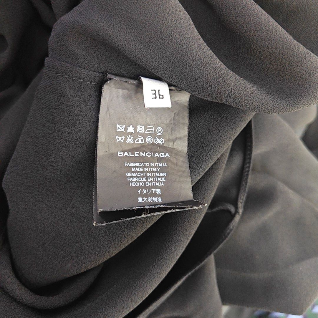 Balenciaga Balenciaga Black Polyester Blouse Size 36 Size XS / US 0-2 / IT 36-38 - 4 Thumbnail