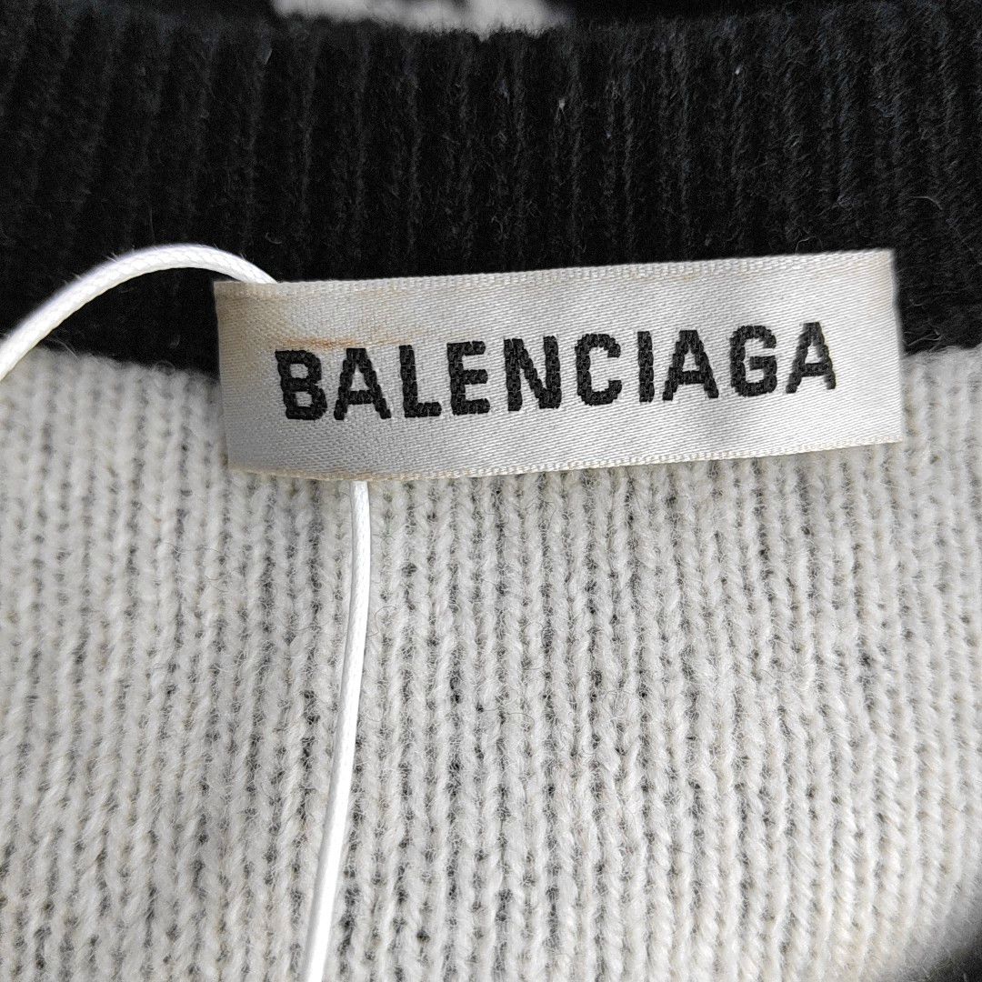 Balenciaga Balenciaga All Over Logo Wool Sweater Size XS Size XS / US 0-2 / IT 36-38 - 7 Thumbnail