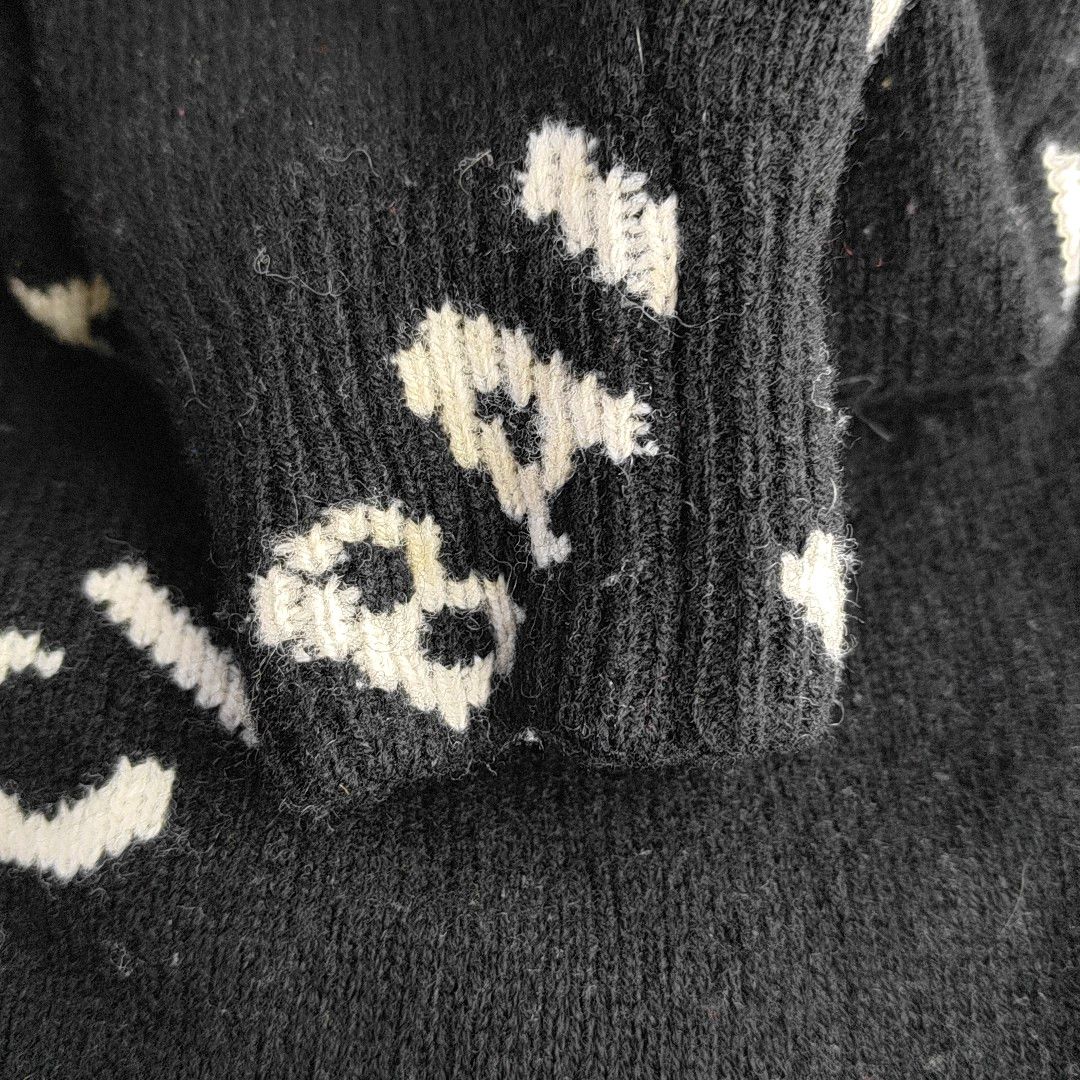 Balenciaga Balenciaga All Over Logo Wool Sweater Size XS Size XS / US 0-2 / IT 36-38 - 9 Thumbnail