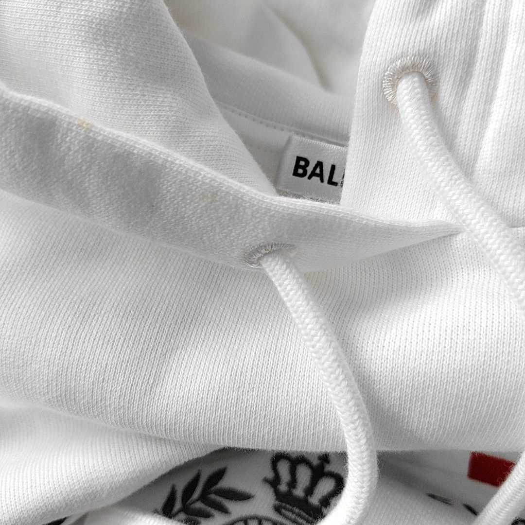 Balenciaga Balenciaga Paris Logo Cotton Hoodie Size L Size US L / EU 52-54 / 3 - 5 Thumbnail
