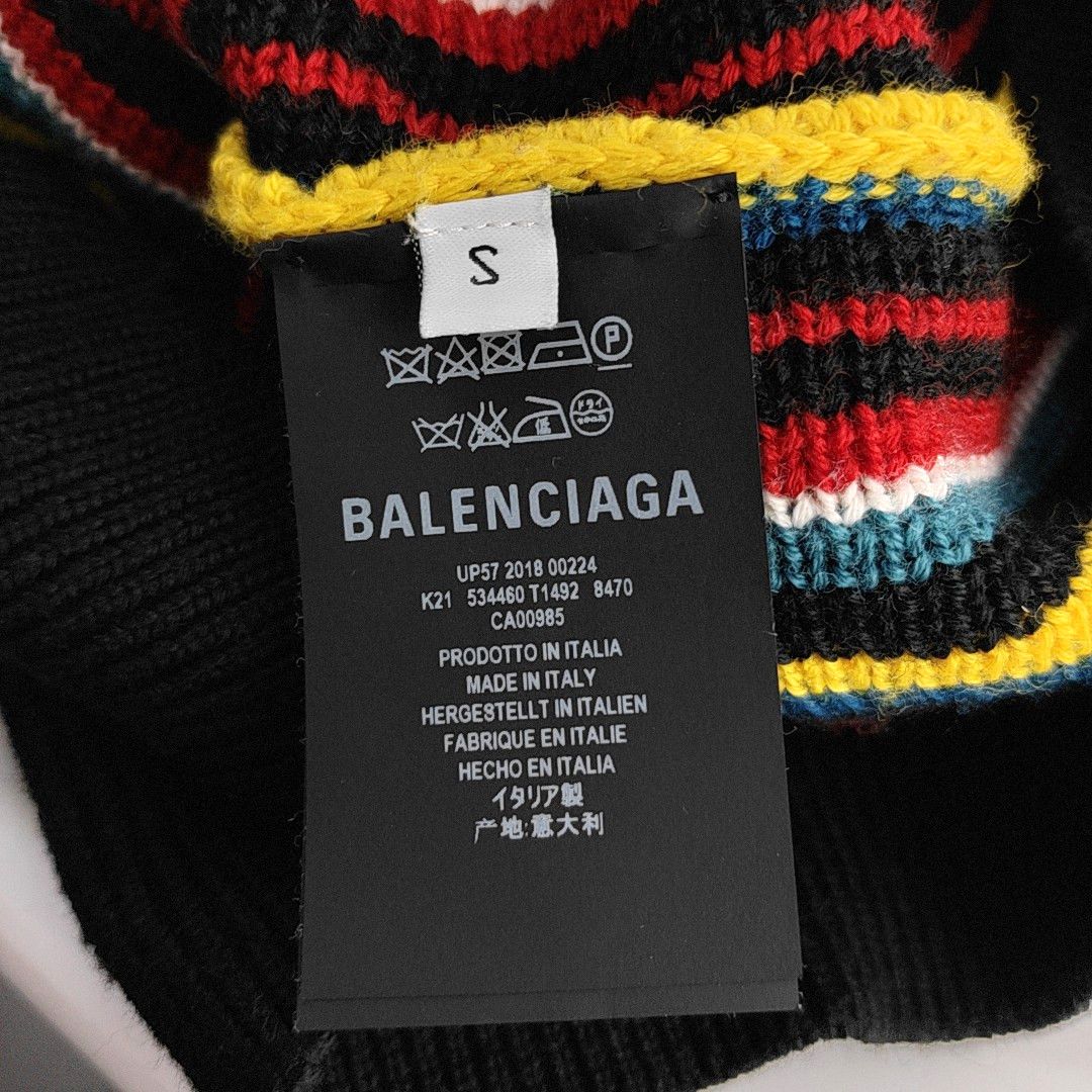 Balenciaga Balenciaga Multicolor Striped Sweater Size S Size S / US 4 / IT 40 - 4 Thumbnail