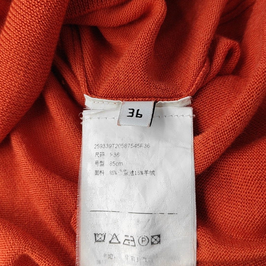 Balenciaga Balenciaga Orange Silk Blend Sweater Size 36 Size XS / US 0-2 / IT 36-38 - 4 Thumbnail