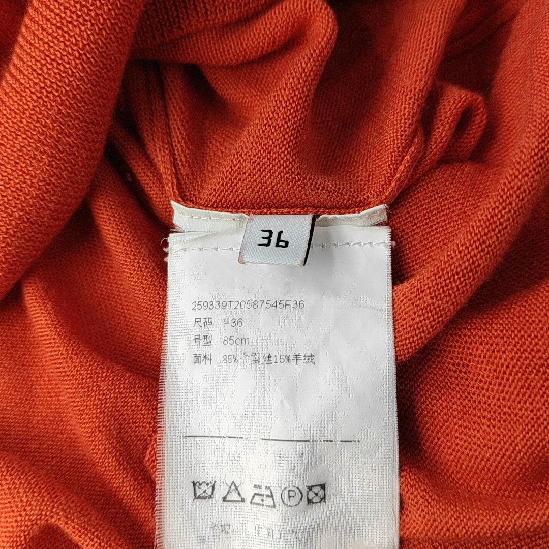 Balenciaga Balenciaga Orange Silk Blend Sweater Size 36 Size XS / US 0-2 / IT 36-38 - 3 Thumbnail